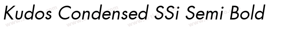 Kudos Condensed SSi Semi Bold Condensed Italic字体转换